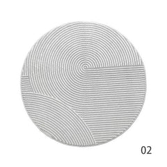 モノクロの部屋にぴったり。おしゃれグレーのウィルトン織ラグ(HALFHALF)