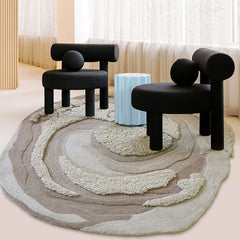 高級手作りタフティングガン刺しカーペット(Sand Bloom)