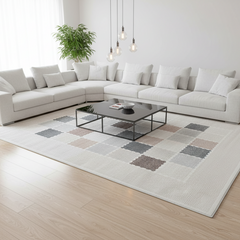 定番北欧風3Dデザインのウィルトン織カーペット(Mosaic Bloom)