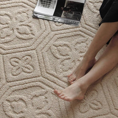 超防水・超撥水!機能性新素材シリカ繊維カーペット(Floating Flowers)