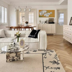 定番北欧風3Dデザインのウィルトン織カーペット(Blooming Flowers)