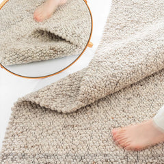 天然素材のみ使用した手織りカーペット!長くご愛用できる高品質な一品(Pebble)