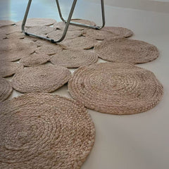 夏季に適した天然ジュート製カーペット(Bouquet)