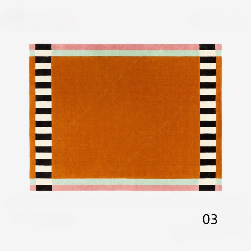 高級手作りタフティングガン刺しカーペット（Frame Stripe）