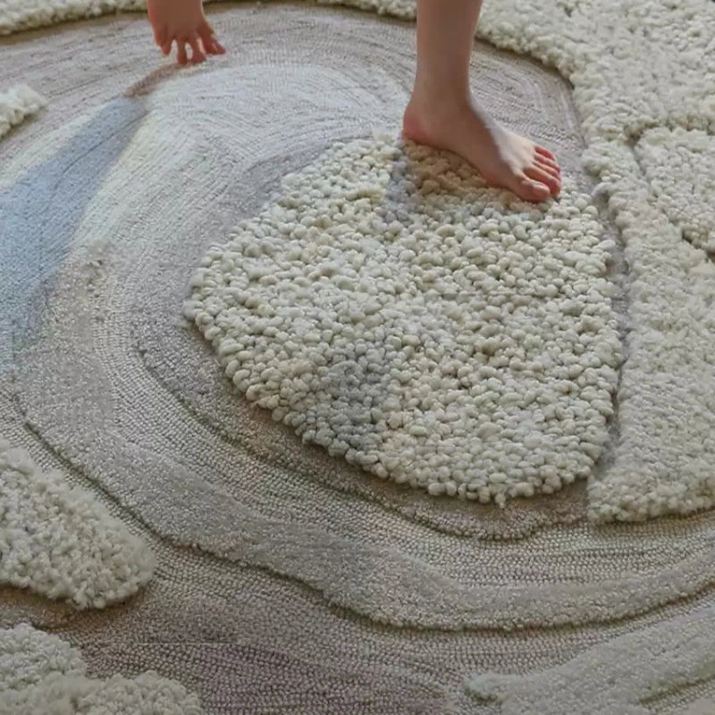 高級手作りタフティングガン刺しカーペット（Sand Bloom）