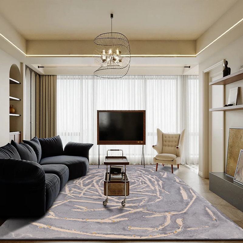 高級手作りタフティングガン刺しカーペット（Willow Spiral）