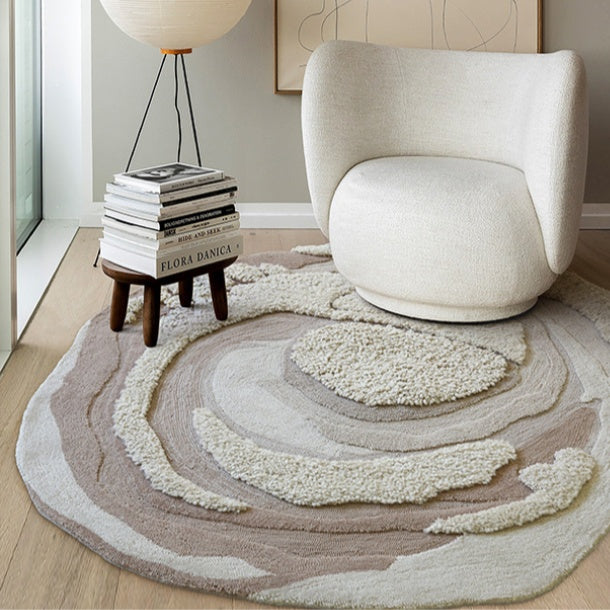 高級手作りタフティングガン刺しカーペット（Sand Bloom）