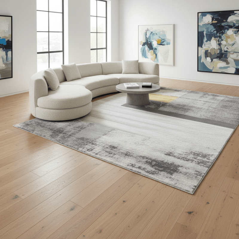 定番北欧風3Dデザインのウィルトン織カーペット（Gulang Isle）