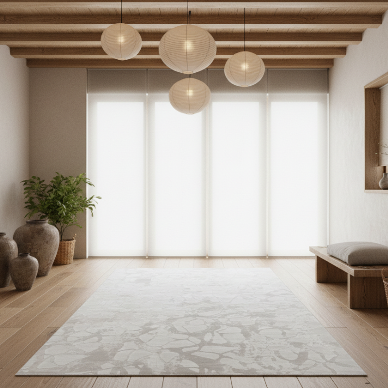 定番北欧風3Dデザインのウィルトン織カーペット（Burton）