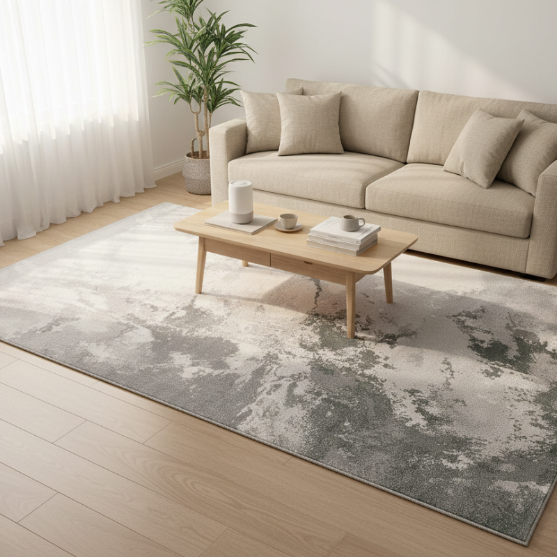 定番北欧風3Dデザインのウィルトン織カーペット（Zen Echo）