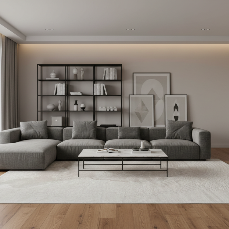 定番北欧風3Dデザインのウィルトン織カーペット（Burton）