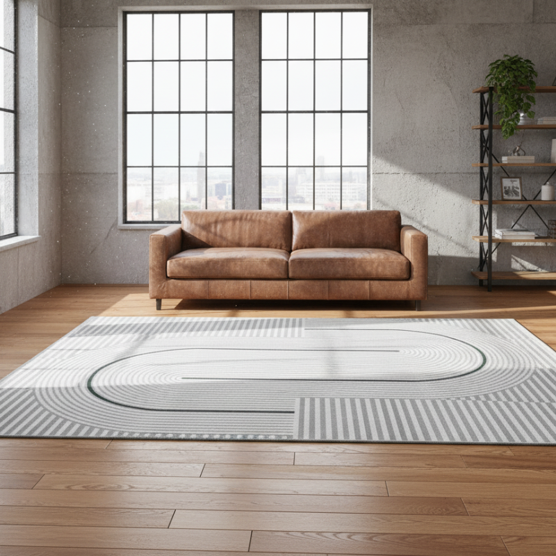 定番北欧風3Dデザインのウィルトン織カーペット（Zen Echo）