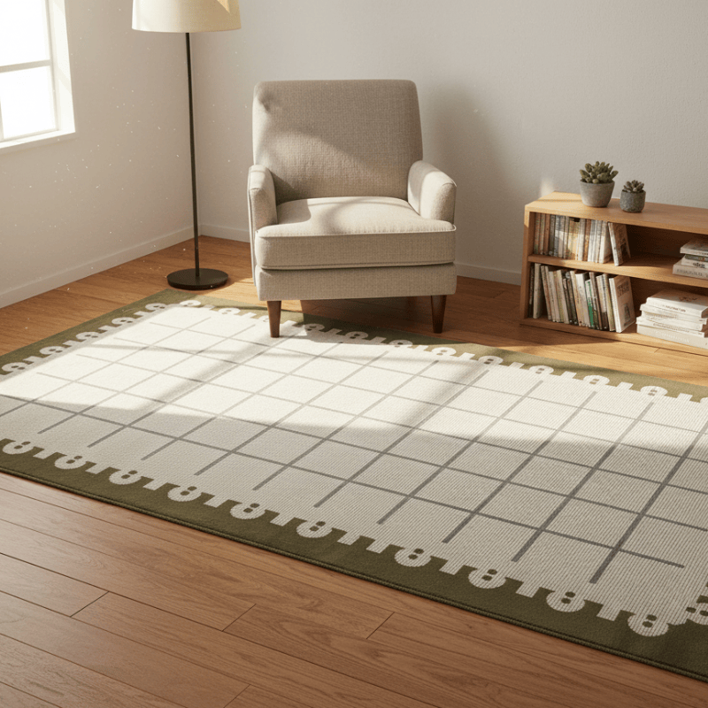 定番北欧風3Dデザインのウィルトン織カーペット（Archaic Rhythm）