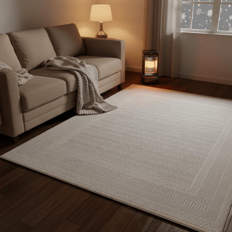 定番北欧風3Dデザインのウィルトン織カーペット（Archaic Rhythm）