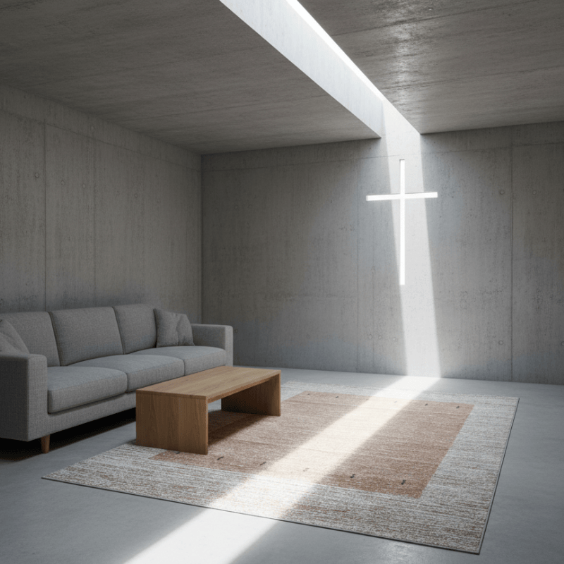 定番北欧風3Dデザインのウィルトン織カーペット（Archaic Rhythm）