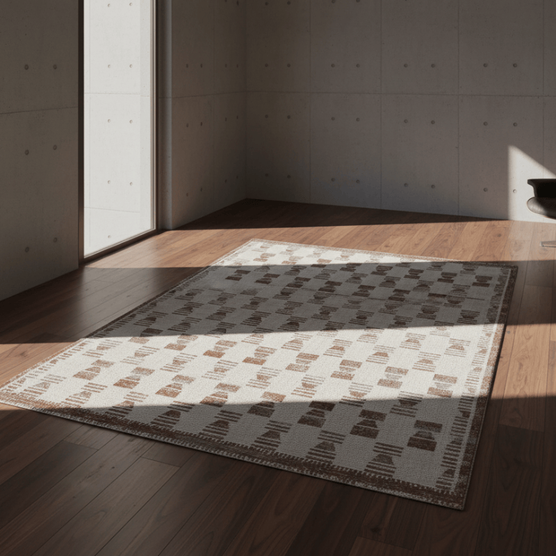 定番北欧風3Dデザインのウィルトン織カーペット（Archaic Rhythm）