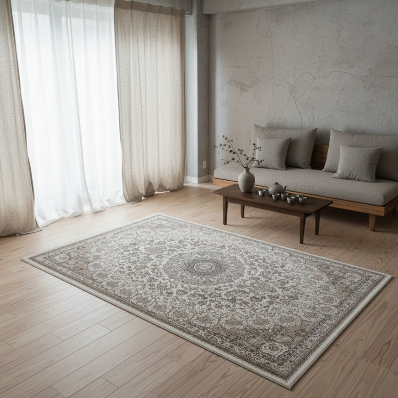 定番北欧風3Dデザインのウィルトン織カーペット（Andes）