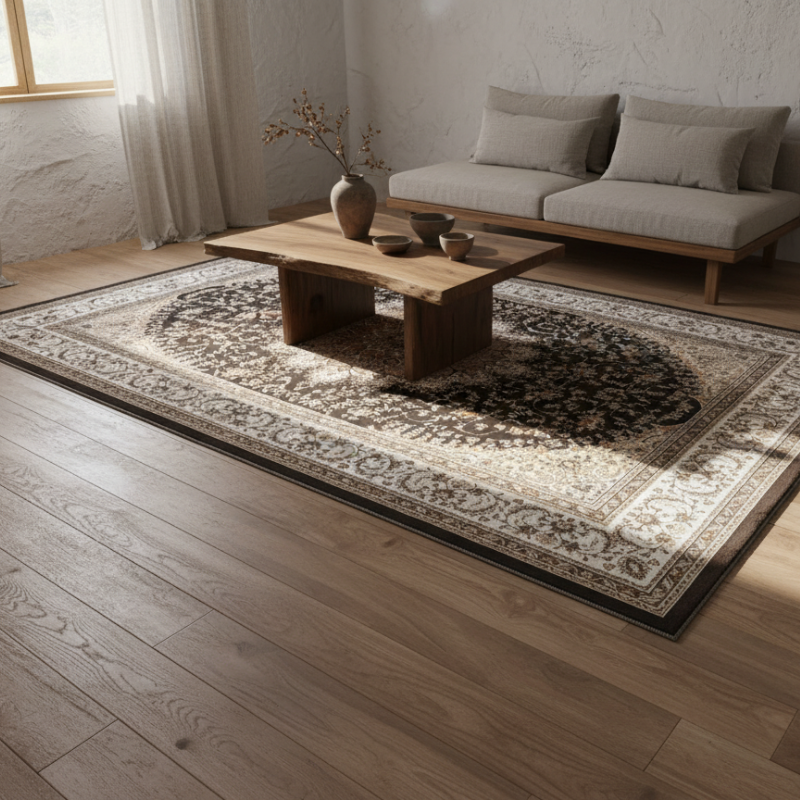 定番北欧風3Dデザインのウィルトン織カーペット（Andes）