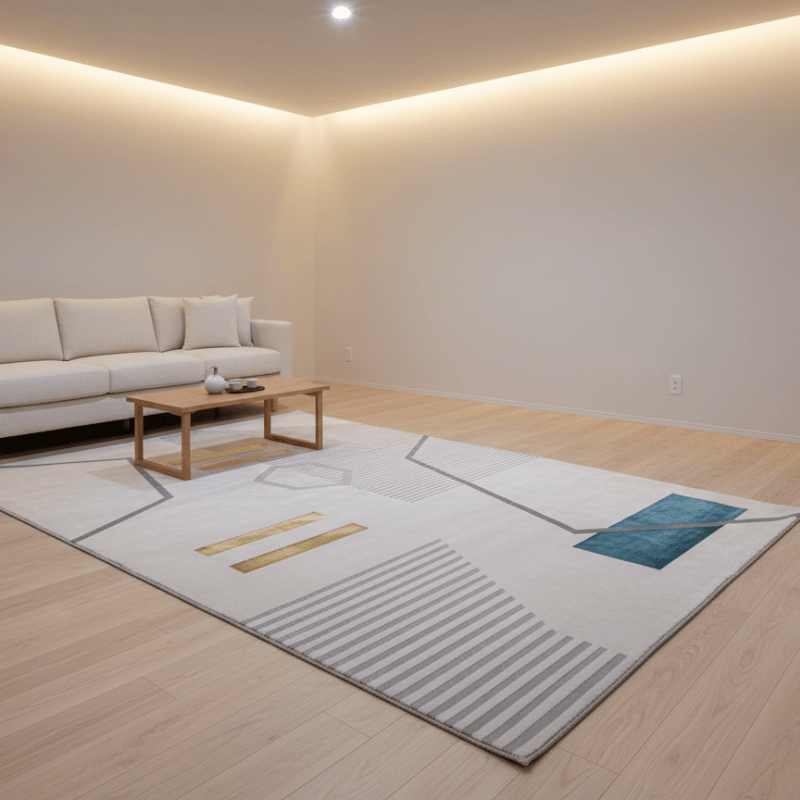 定番北欧風3Dデザインのウィルトン織カーペット（Palachi）