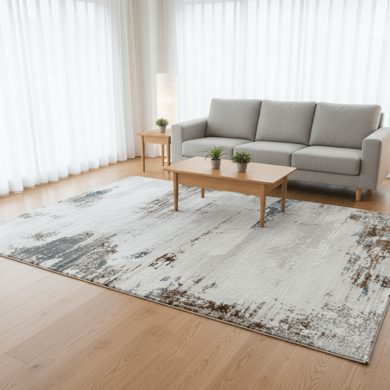 定番北欧風3Dデザインのウィルトン織カーペット（Palachi）