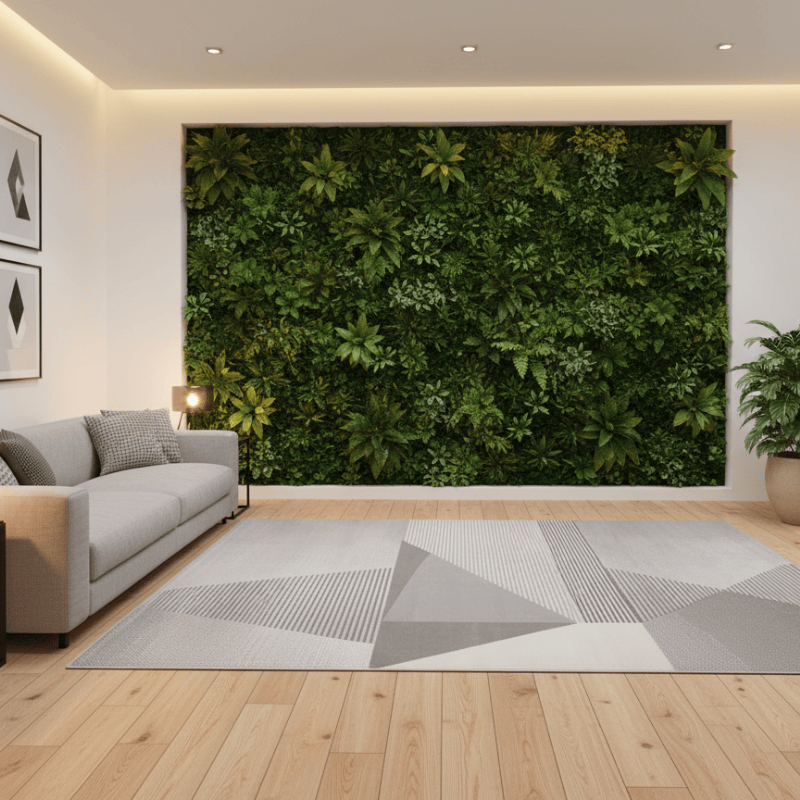 定番北欧風3Dデザインのウィルトン織カーペット（Pure Yang）