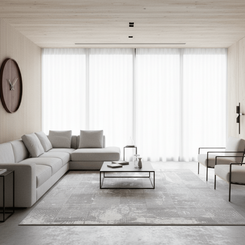 定番北欧風3Dデザインのウィルトン織カーペット（Eterin Pavilion）