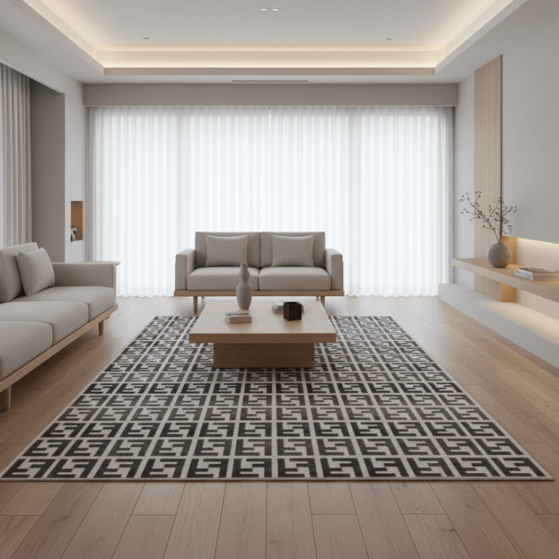 定番北欧風3Dデザインのウィルトン織カーペット（Yufan）