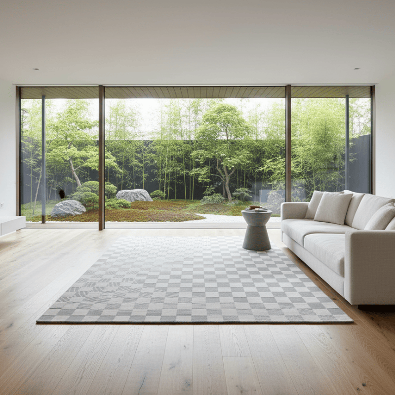 定番北欧風3Dデザインのウィルトン織カーペット（Yufan）