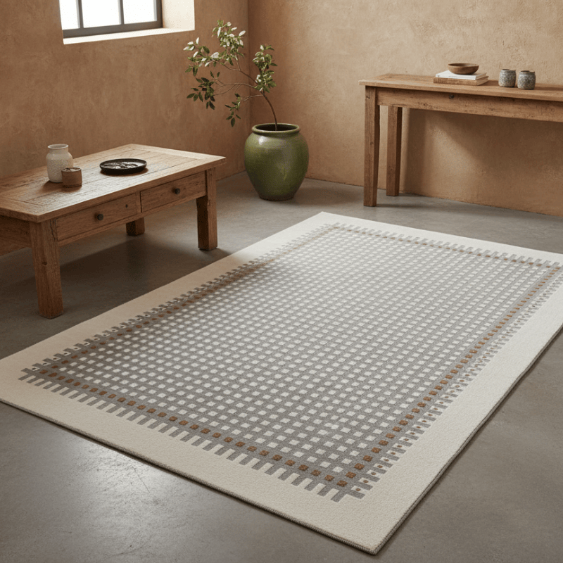 定番北欧風3Dデザインのウィルトン織カーペット（Yufan）