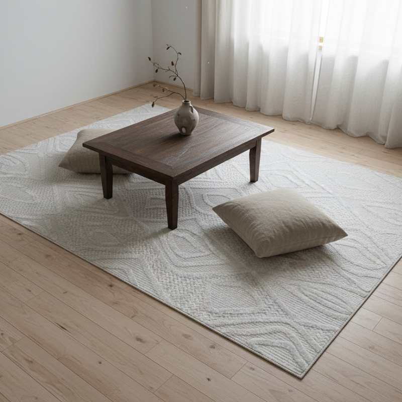 定番北欧風3Dデザインのウィルトン織カーペット（Bern）