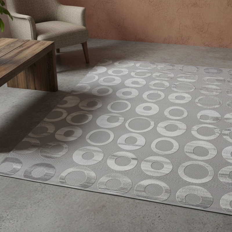 定番北欧風3Dデザインのウィルトン織カーペット（Bern）