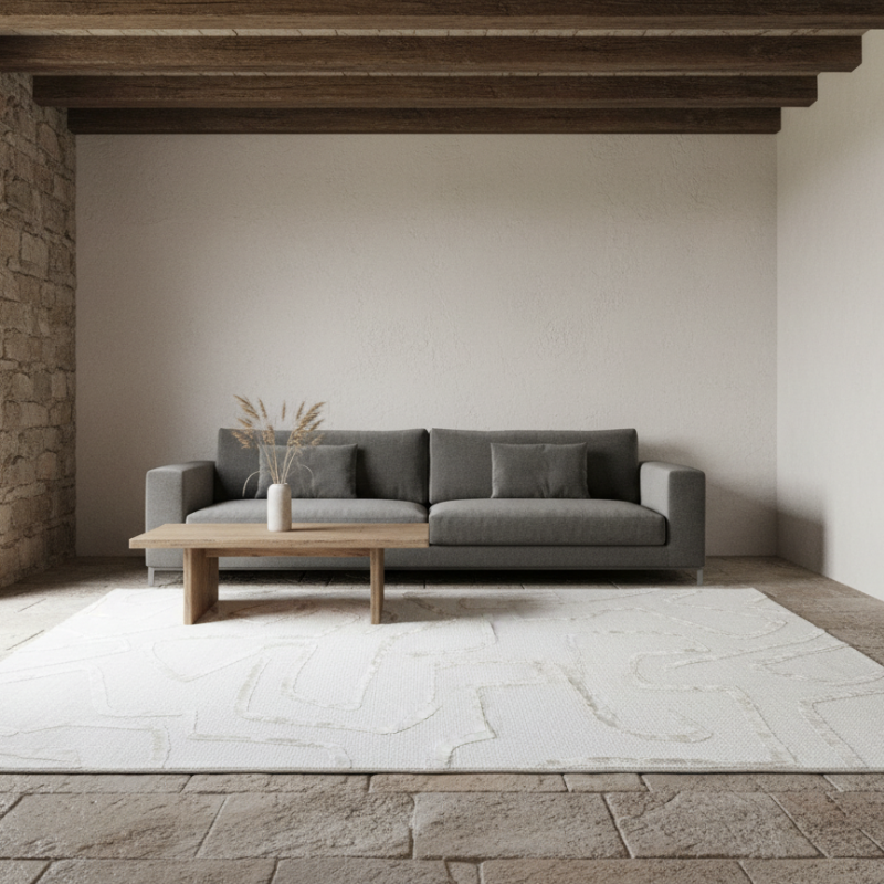 定番北欧風3Dデザインのウィルトン織カーペット（Bern）