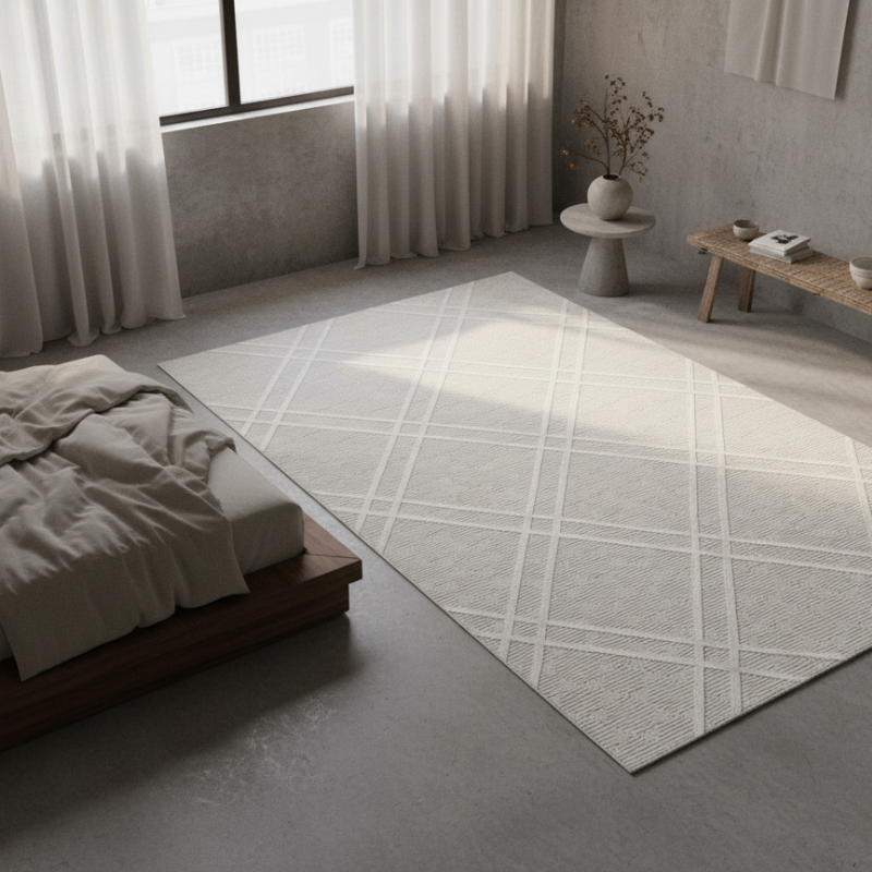 定番北欧風3Dデザインのウィルトン織カーペット（Bern）