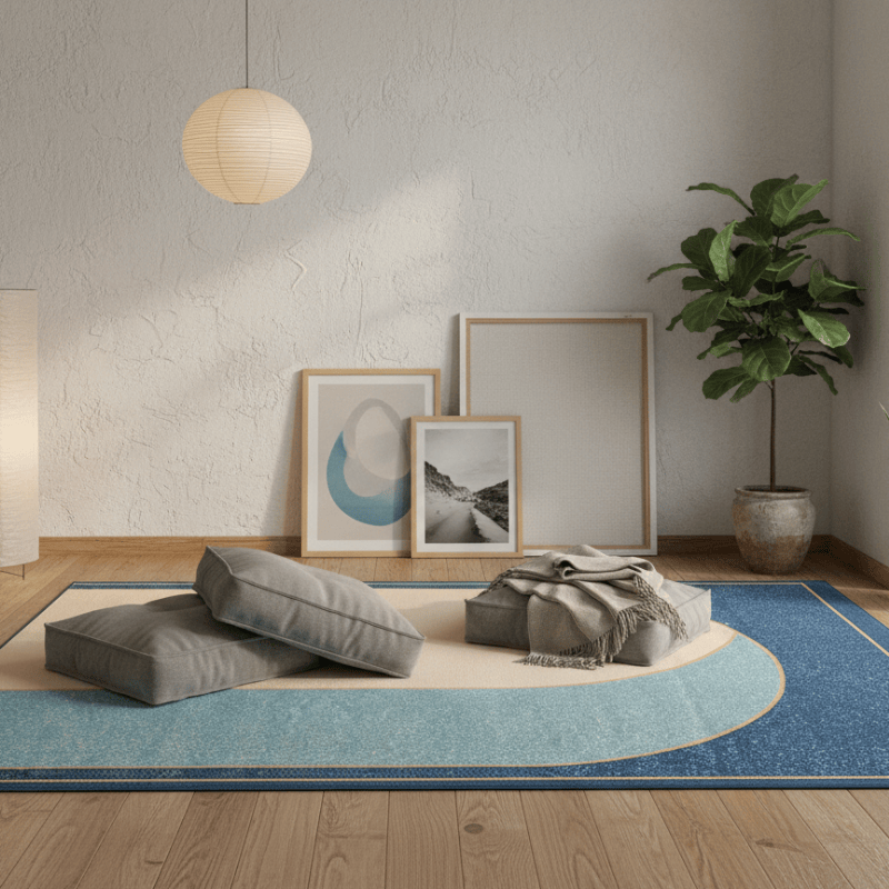 定番北欧風3Dデザインのウィルトン織カーペット（Grande）