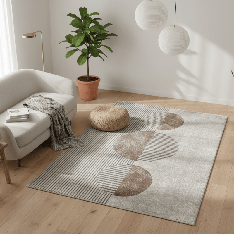 定番北欧風3Dデザインのウィルトン織カーペット（Nantien Grove）