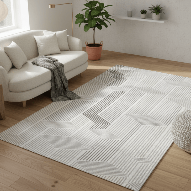 定番北欧風3Dデザインのウィルトン織カーペット（Nantien Grove）