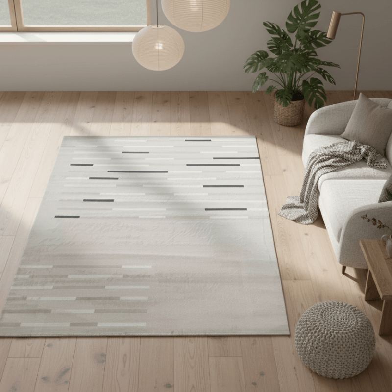 定番北欧風3Dデザインのウィルトン織カーペット（Porla）