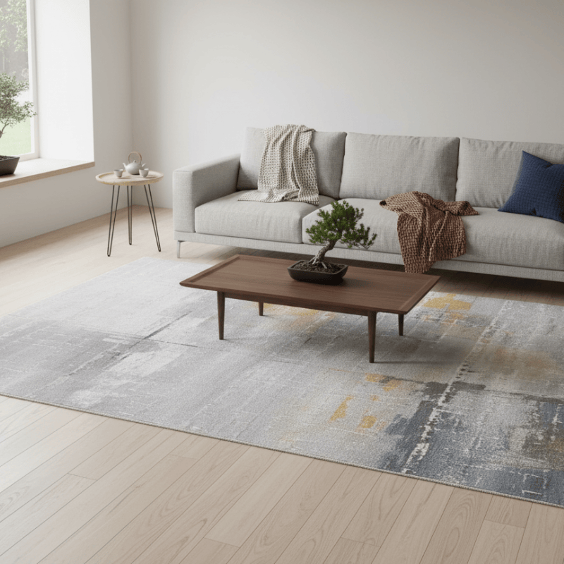 定番北欧風3Dデザインのウィルトン織カーペット（Weston Waterway）