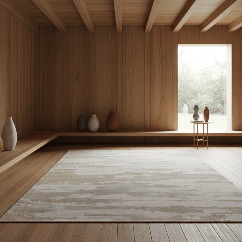 定番北欧風3Dデザインのウィルトン織カーペット（Weston Waterway）