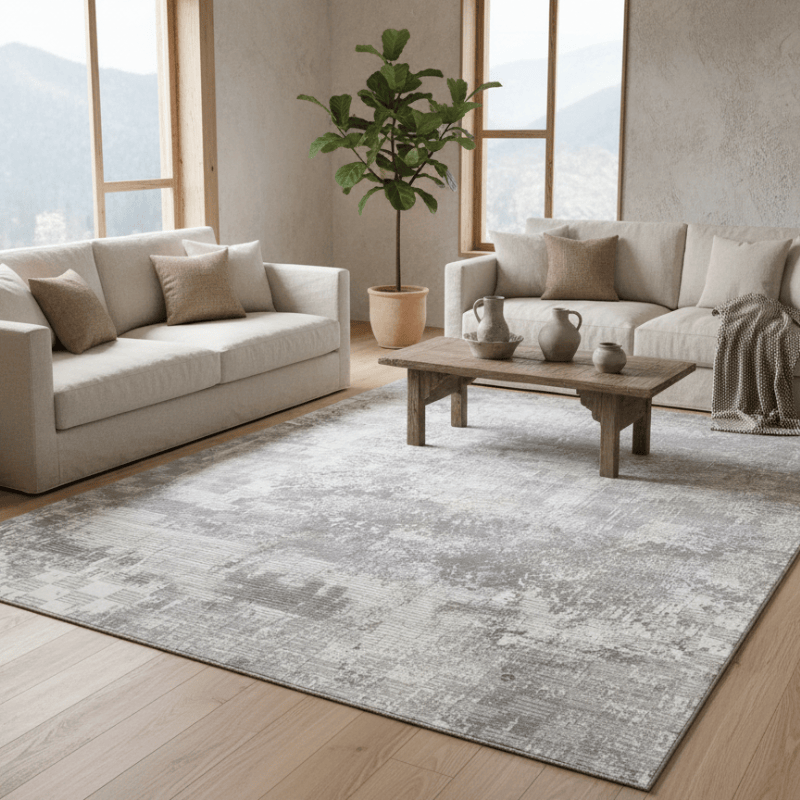 定番北欧風3Dデザインのウィルトン織カーペット（Weston Waterway）