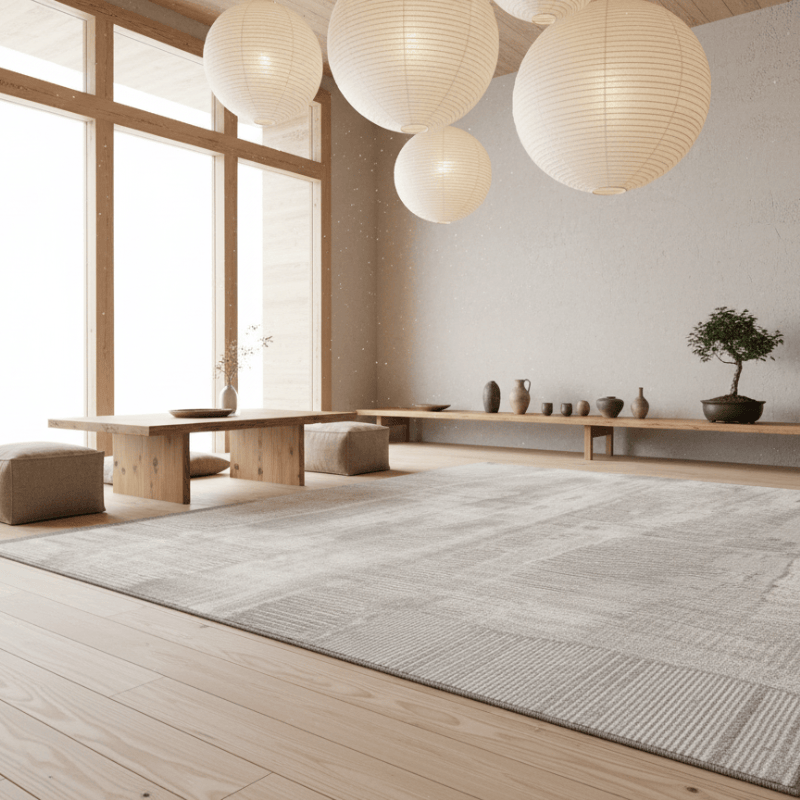 定番北欧風3Dデザインのウィルトン織カーペット（Weston Waterway）