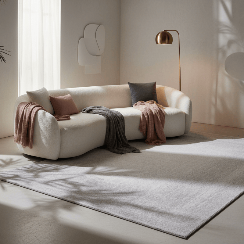 定番北欧風3Dデザインのウィルトン織カーペット（Weston Waterway）