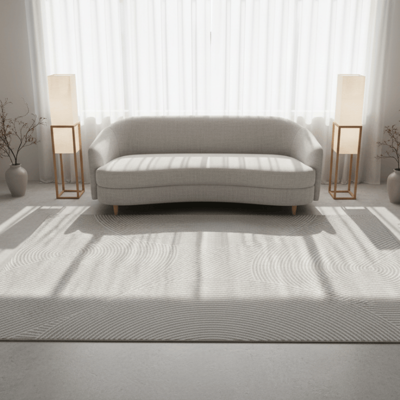 定番北欧風3Dデザインのウィルトン織カーペット（Weston Waterway）