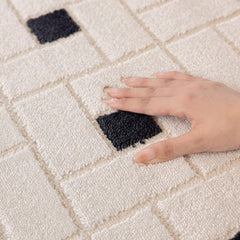 Black Square polypropylene rug - image 5