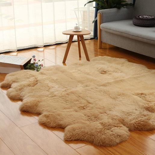 オーストラリア産高品質シープスキンラグ：厚手の長毛、快適さと贅沢さの完璧な融合（Sheepskin）