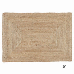 Shiki-to-ori（Shikimono）夏用天然ブラウン麻ラグ カーペット 風通し