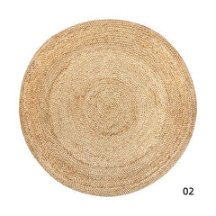 Shiki-to-ori（Shikimono）夏用天然ブラウン麻ラグ カーペット 風通し