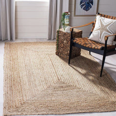 Shiki-to-ori（Shikimono）夏用天然ブラウン麻ラグ カーペット 風通し