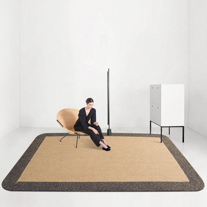 Shikimono 手織りジュートラグ カーペット 夏 用 ラグ 冷 感