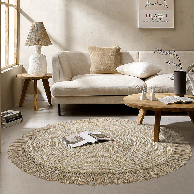 Shikimono 手織りジュートラグ カーペット 夏 用 ラグ 冷 感 天然素材